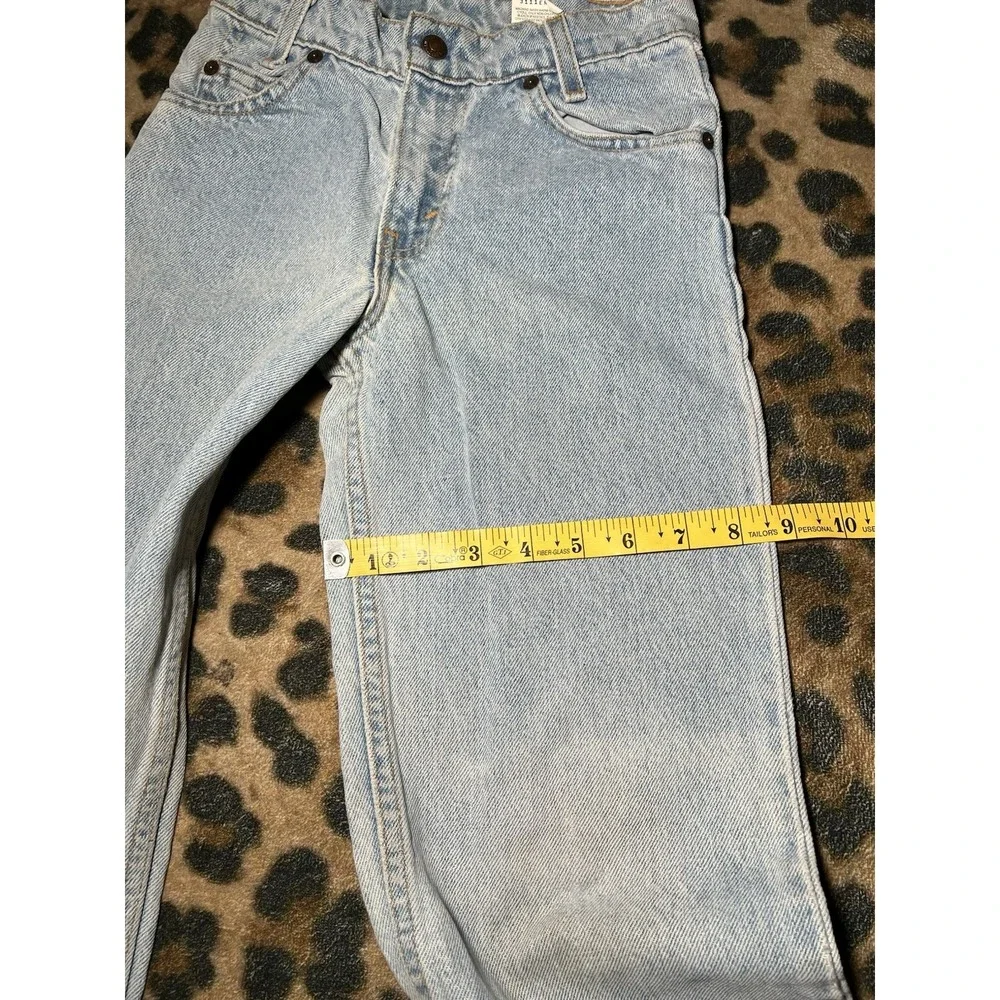 Levi's Jeans Kids Size 9 Relgular Fit 550 Denim Orange Tab Vintage
